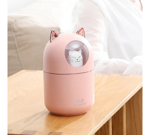 Увлажнитель воздуха Humidifier H2O Cat USB с котиком на 300мл. Цвет: розовый SY-48