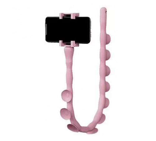 Гибкий держатель для телефона с присосками универсальный Cute Worm Lazy Holder. Цвет: розовый VP-64