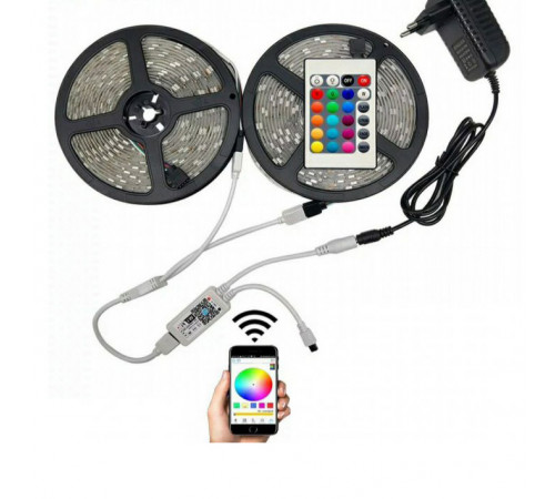 Led 5050 rgb комплект SMD, Светодиодные ленты 220в, Разноцветная светодиодная лента VW-65