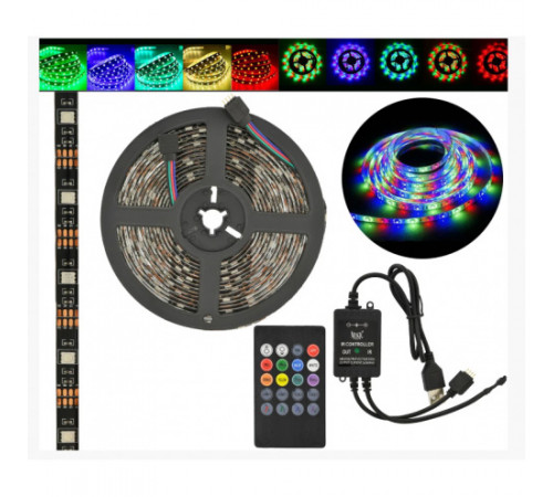 Led 5050 rgb комплект SMD, Светодиодные ленты 220в, Разноцветная светодиодная лента VW-65