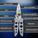 Инструмент для снятия изоляции 16 в 1, обжима клемм, зачистки проводов Мультитул стриппер WK-10