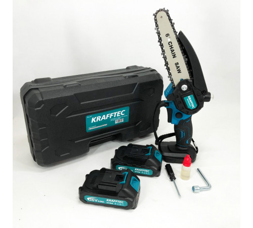 Компактная цепная пила для дачи Krafftec, Электропилы для обрезки деревьев, Аккумуляторные цепные пилы SY-91