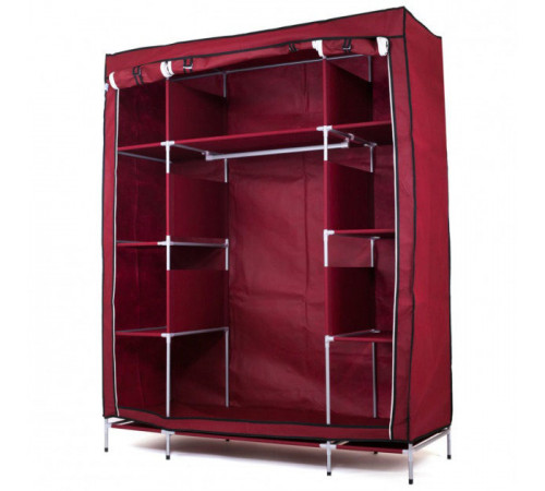 Складной текстильный шкаф для одежды WARDROBE 175 х 130 х 45 см, Удобный органайзер в шкаф LF-39