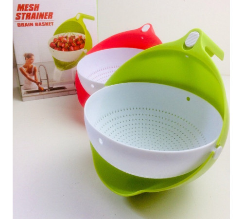 Дуршлаг универсальный пластиковый MESH STRAINER 2в1 ART-00090 (63 шт/ящ) за 328 грн