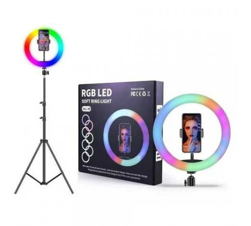 Кольцевая лампа со Штативом RGB 36 см,Светодиодная LED лампа,Кольцевой свет,Разноцветная лампа блогера