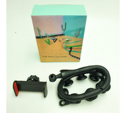 Гибкий держатель для телефона с присосками Cute Worm Lazy Holder