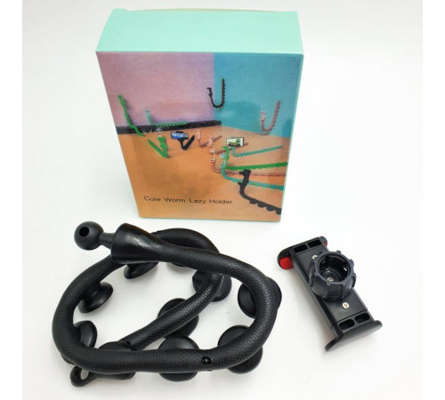 Гибкий держатель для телефона с присосками Cute Worm Lazy Holder