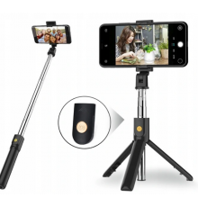 Монопод-трипод для селфі Selfie K22 + знімний Bluetooth пульт / палиця селфі з тринога К22 (Чорний)