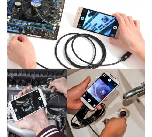 Камера Эндоскоп Android and PC Endoscope, гибкая USB-камера (100P) 3.5 метра