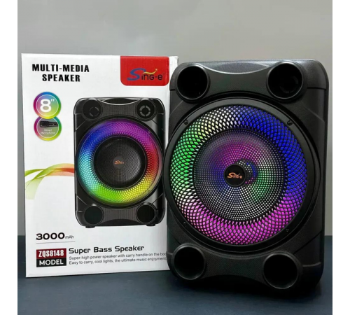 Беспроводная караоке колонка с микрофоном и RGB-подсветкой Sing-e ZQS8148