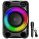 Беспроводная караоке колонка с микрофоном и RGB-подсветкой Sing-e ZQS8148