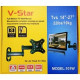 Кріплення кронштейн для телевізорів/моніторів поворотний V-Star 101W 14-27'' Чорний за 373 грн