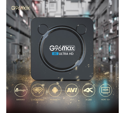 Приставка V-BOX G96 Max W2 4K 4/64 UltraHD Android 11
