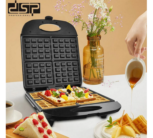Вафельниця для квадратних бельгійських вафель DSP KC 1160 (4 шт) за 2407 грн