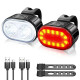 Велокомплект ZH-078-2LED фонарь + STOP-14SMD, waterproof, Li-Ion аккум., ЗУ Type-C (100) за 405 грн