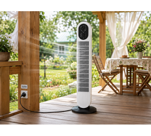 Напольный вентилятор Tower Cooling Fan 500Вт BITEK BT-2901 / Кондиционер для дома и офиса / Напольный вентилятор
