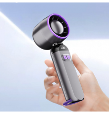 Вентилятор портативний настільний ручний Handheld fan LY-937 із вбудованим акумулятором та з цифровим дисплеєм, 5 швидкостей