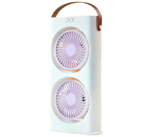 Настольный вентилятор Double-ended Spray Fan 1200 мАг / Аккумуляторный портативный вентилятор с пультом и LED-подсветкой