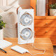 Настольный вентилятор Double-ended Spray Fan 1200 мАг / Аккумуляторный портативный вентилятор с пультом и LED-подсветкой