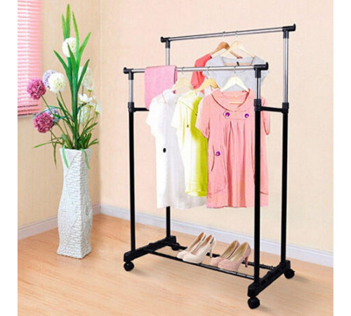 Вiшалка для одягу пересувна Double Pole BIG WJF-001 (1300*450*1600) (12 шт) за 621 грн