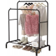 Двойная стойка–вешалка для одежды Double floor Hanger TW610 с полкой для обуви и крючками (10) за 1346 грн