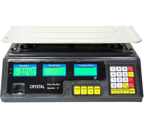 Весы Торговые CRYSTAL / 50кг/6v/5г / (5 шт/ящ) за 1760 грн