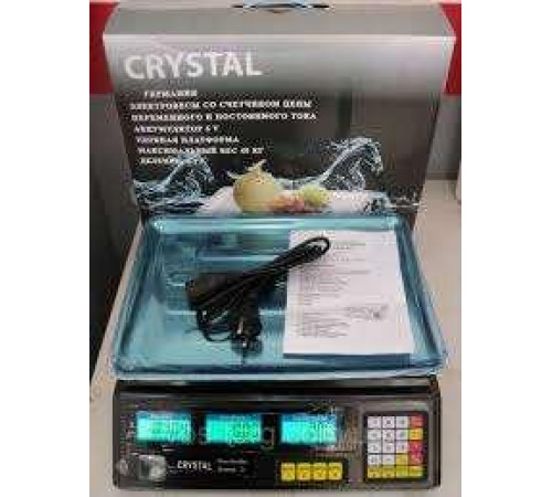 Весы Торговые CRYSTAL / 50кг/6v/5г / (5 шт/ящ) за 1760 грн