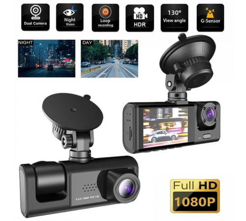 Автомобільний відеореєстратор Black Box Full HD 1080 на 3 камери
