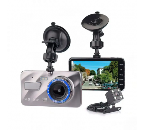 Видеорегистратор для автомобиля c задней камерой Dual Lens A10/F9/V2 Full HD 1080 H31 4,3 дюйма
