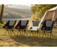 Розкладний компактний стілець KingCamp 56 x 60.5 x 65.5см / Комплектний розкладний стілець / Стілець для риболовлі з чохлом