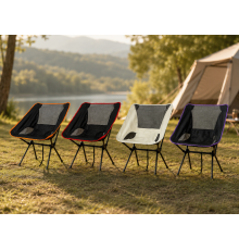 Розкладний компактний стілець KingCamp 56 x 60.5 x 65.5см / Комплектний розкладний стілець / Стілець для риболовлі з чохлом
