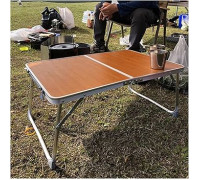 Коричневый Стол компактный складной для дома, кемпинга-пикника Folding table AND844-846