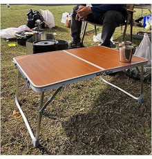 Коричневий Стіл компактний складаний для дому, кемпінгу-пікніка Folding table AND844-846