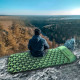 Матрас надувной туристический с подушкой 190x60x5см с чехлом Светло-зеленый