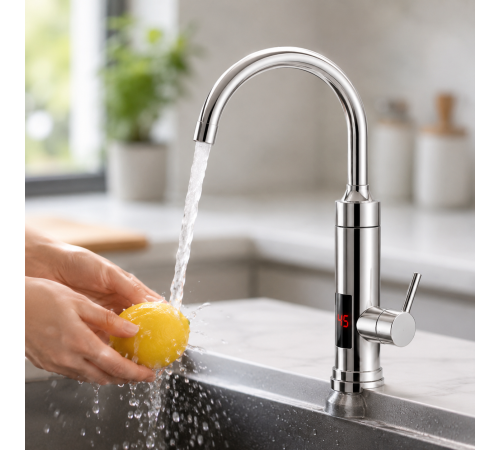 Водонагреватель Delimano WATER HEATER RX-016 с LCD-экраном / Водонагреватель подключения снизу