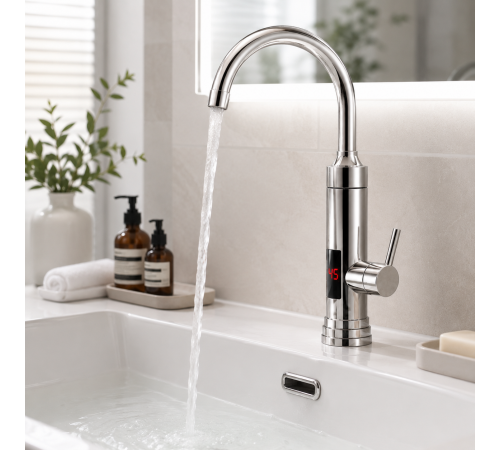 Водонагреватель Delimano WATER HEATER RX-016 с LCD-экраном / Водонагреватель подключения снизу