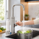 Проточний водонагрівач 2в1 Multifunctional heating cleaning faucet / Кран електричний проточний з LCD-диспеєм ZSW-D02 за 1501 грн