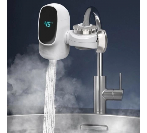 Проточный водонагреватель насадка на кран для кухни Water Heater ZSW-D03 c LCD дисплеем 3 кВт