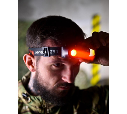 Налобный фонарик BL-1804 с красным светом ПП8145