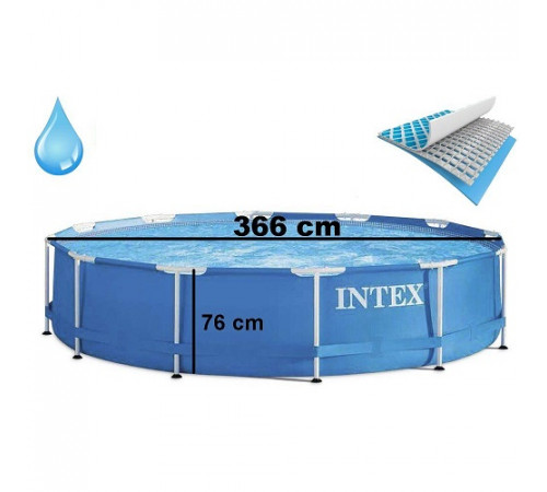 Каркасний басейн Intex 28210 (366х76 см) адаптер для зливу води