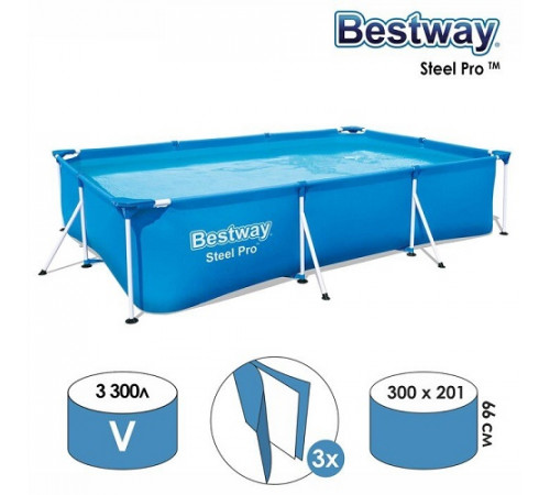 Каркасный бассейн Bestway 56404 (300 х 201 х 66 см)