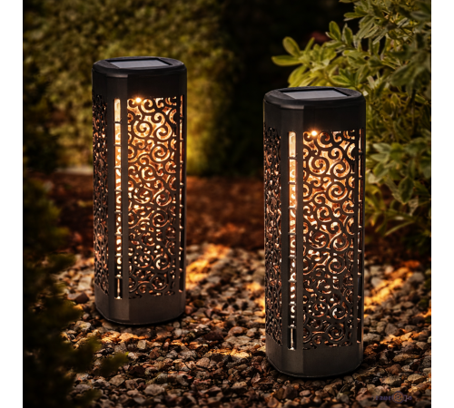 Уличный садовый ажурный светильник / Садовый фонарь на солнечной батарее garden light 4шт