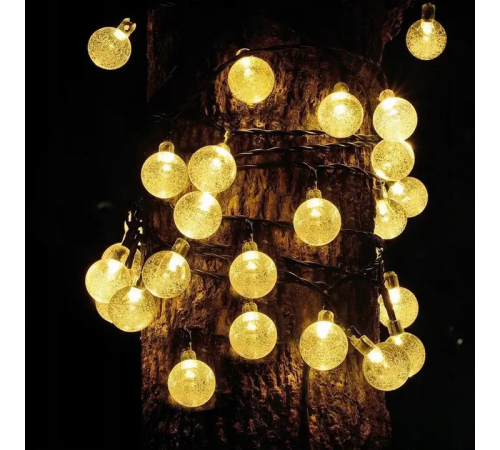 Гирлянда уличная LED лампочки SOLAR GARDEN LIGHT 834-122 WW на солнечной батарее