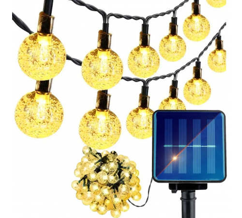 Гирлянда уличная LED лампочки SOLAR GARDEN LIGHT 834-122 WW на солнечной батарее