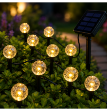 Садовий світильник garden light з сонячною панеллю / Кулясті ліхтарі для саду з бульбашками Solar / Світлодіодна LED-гірлянда для саду