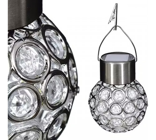 Садовий кристалічний світильник / Вуличний сонячний ліхтар garden light / Світильник із сонячною панеллю за 236 грн
