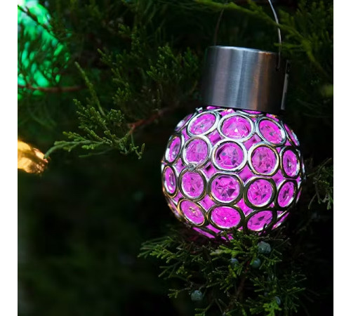 Садовий кристалічний світильник / Вуличний сонячний ліхтар garden light / Світильник із сонячною панеллю за 236 грн