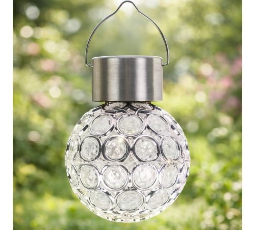 Садовий кристалічний світильник / Вуличний сонячний ліхтар garden light / Світильник із сонячною панеллю за 236 грн