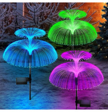 Фонарь садовый на солнечной батарее Медуза двойная RGB
