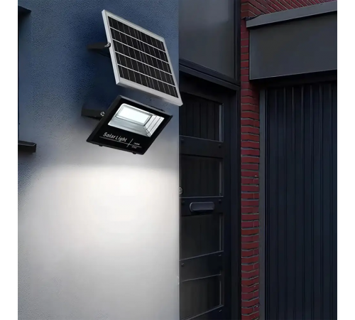 Уличный прожектор-светильник с солнечной панелью + пульт, 50W, W722 / Аккумуляторный фонарь на солнечной батарее